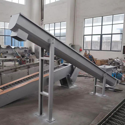 Băng tải trục vít không trục bằng thép không gỉ cho băng tải xoắn ốc hạt bột