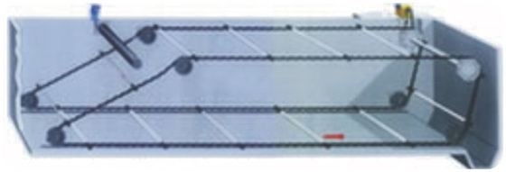 Hệ thống gạt xích 3m Thép carbon cho bể xử lý nước