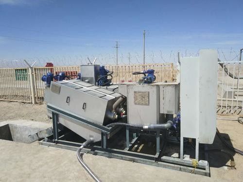 Máy khử nước bùn bằng thép carbon, Máy ép trục vít đa đĩa 0,3Kw