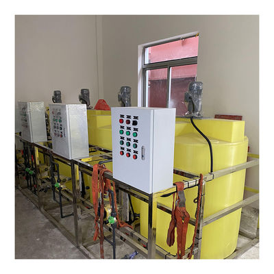 Hệ thống định lượng hóa chất Polymer lỏng dạng bột Xử lý nước thải tự động Tự trọng lực
