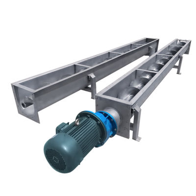 Băng tải trục vít công nghiệp U Trough SUS304 để vận chuyển bùn hạt nghiền