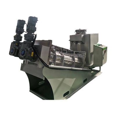 SS304 Máy khử nước bùn kiểu trục vít Xử lý nước thải đồng cỏ 3m3 / H tự động