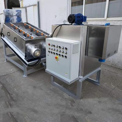 SS304 Máy khử nước bùn kiểu trục vít Xử lý nước thải đồng cỏ 3m3 / H tự động