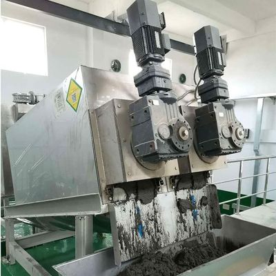 Máy tách nước bùn xoắn ốc 15m3 / H nhà máy thực phẩm thiết bị khử nước bùn