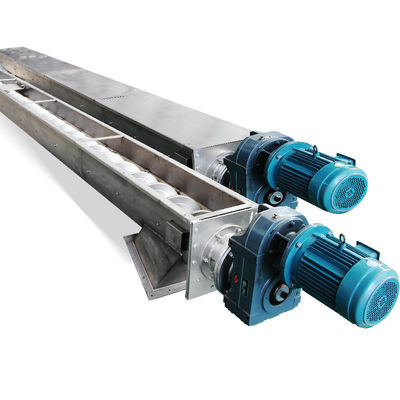 Băng tải trục vít trục vít bằng thép Mangan Băng tải xoắn ốc không trục cho bột cát khô