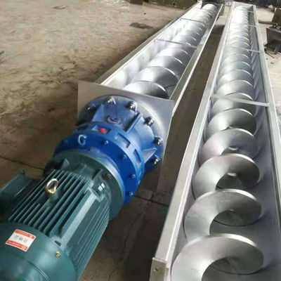 Băng tải trục vít trục vít bằng thép Mangan Băng tải xoắn ốc không trục cho bột cát khô