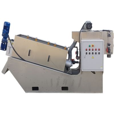 Máy ép bùn loại xoắn ốc Máy khử nước bùn SS 304 Vật liệu