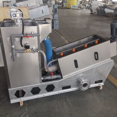 Máy ép trục vít bằng thép không gỉ Máy khử nước bùn Tích hợp dày