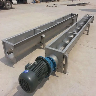 Băng tải trục vít dạng viên không trục bằng thép không gỉ Máy khoan xoắn ốc xi măng