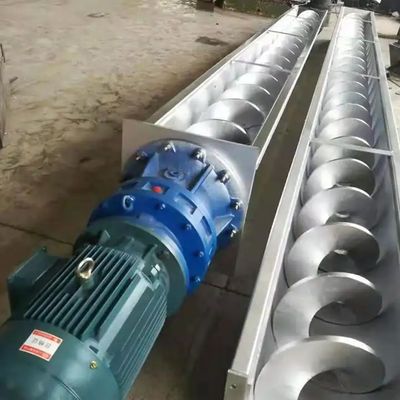 Băng tải trục vít dạng viên không trục bằng thép không gỉ Máy khoan xoắn ốc xi măng