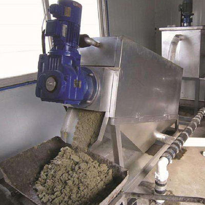 Máy khử nước bùn xoắn ốc SS304 tự động Tỷ lệ mất nước cao