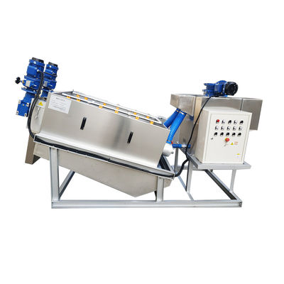 Máy khử nước bùn Volute cho nước tiểu Máy ép trục vít bằng thép không gỉ