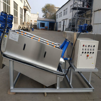 Máy khử nước bùn Volute cho nước tiểu Máy ép trục vít bằng thép không gỉ