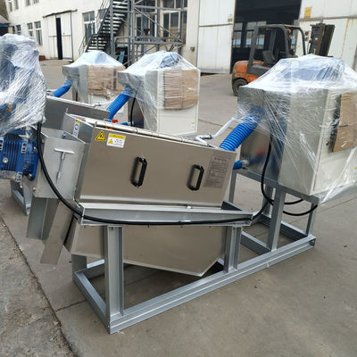 Máy khử nước bùn Volute cho nước tiểu Máy ép trục vít bằng thép không gỉ