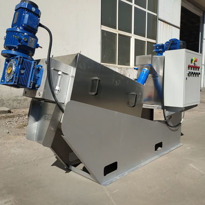 Máy khử nước bùn Volute cho nước tiểu Máy ép trục vít bằng thép không gỉ