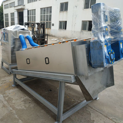 Máy khử nước bùn Volute cho nước tiểu Máy ép trục vít bằng thép không gỉ