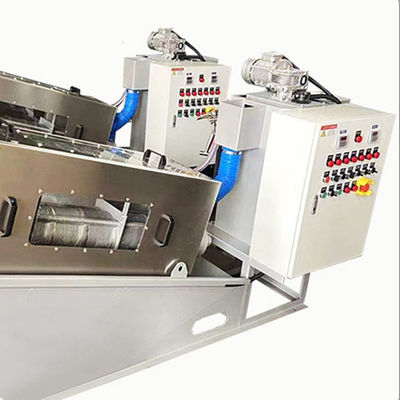 Hệ thống khử nước bùn xoắn ốc bằng thép không gỉ hoàn toàn tự động 2.23kw 380Volt