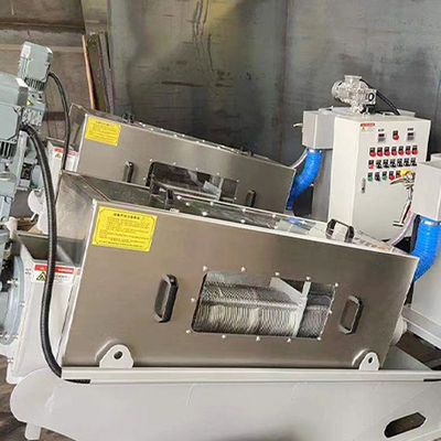Hệ thống khử nước bùn xoắn ốc bằng thép không gỉ hoàn toàn tự động 2.23kw 380Volt