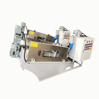 Hệ thống khử nước bùn xoắn ốc bằng thép không gỉ hoàn toàn tự động 2.23kw 380Volt