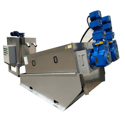 Máy khử nước bùn xoắn ốc bằng thép không gỉ hoàn toàn tự động 18-30kg / h