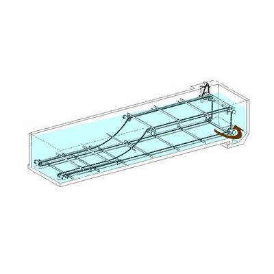 Hệ thống máy cạo bùn tấm xích SS304 Nhà máy xử lý nước thải dài 18m