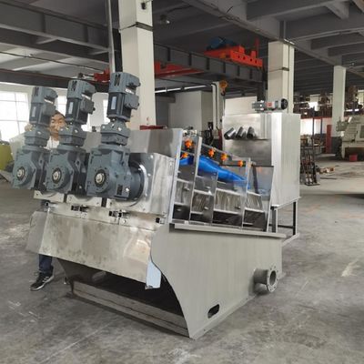 Máy ép bùn trục vít 90-150kg / H cho nhà máy in và nhuộm