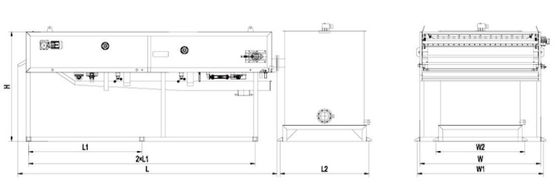 Chất làm đặc bùn trọng lực 500mm, Chất làm đặc vành đai trọng lực 5m3 / h