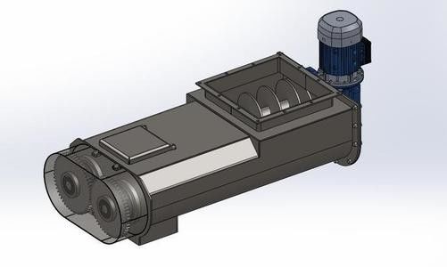 Băng tải trục vít đôi thoát nước thải thành phố, Băng tải trục vít khử nước 400mm